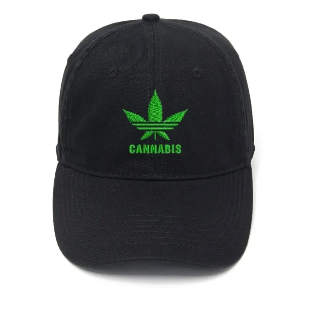 New Parody Adidas Cannabis Velcro Hat embroidered Twist Fun 420